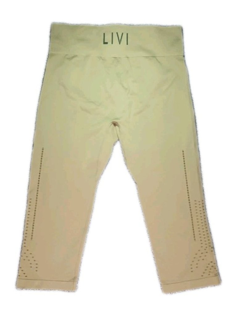 Lane Bryant Livi Active Compression Capri Yoga Pants 18/20 Olive Green Stud